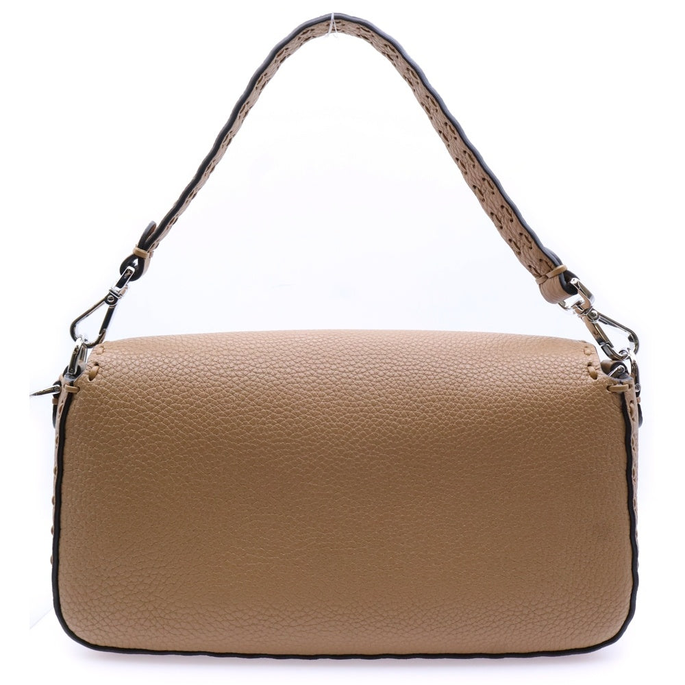 FENDI(フェンディ) マンマバケット セレリア 2WAY レザーハンドバッグ ショルダーバッグ ベージュ 8BR600