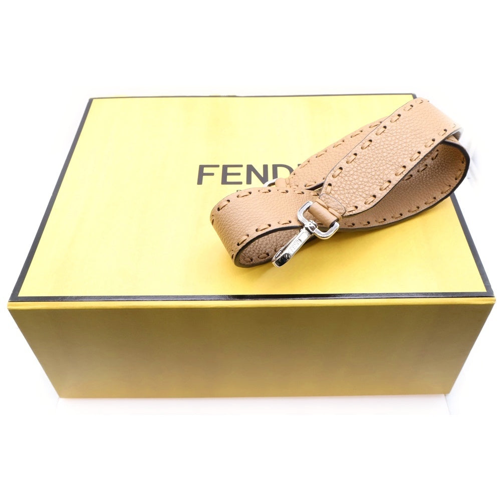 FENDI(フェンディ) マンマバケット セレリア 2WAY レザーハンドバッグ ショルダーバッグ ベージュ 8BR600