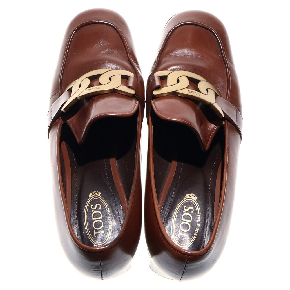 TOD'S(トッズ) KATE ケイト チェーン ロゴプレート バックル レザー