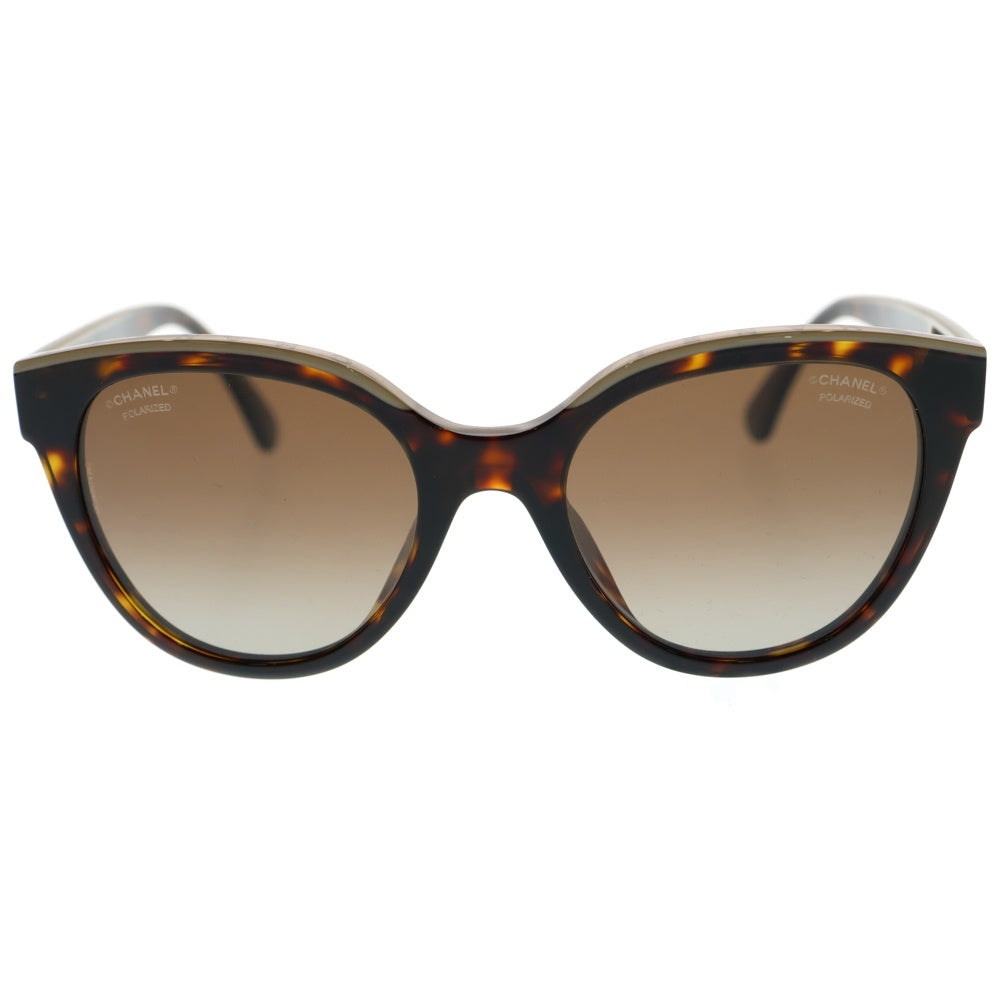 CHANEL(シャネル) ココマーク バイカラー ロゴ ウェリントンフレーム カラーレンズ サングラス メガネ 眼鏡 アイウェア ブラウン/ベージュ 5414A