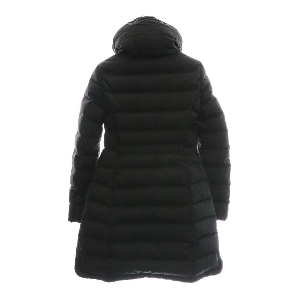 MONCLER(モンクレール) 15AW FLAMMETTE フラメッテ ワッペンロゴ ジップアップ ダウン ロング ジャケット コート ブラック レディース A20934993105 54155
