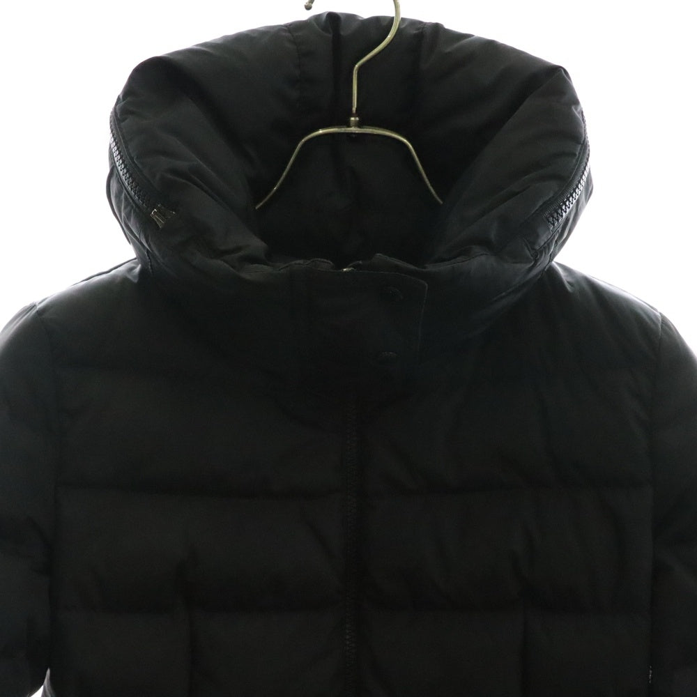 MONCLER(モンクレール) 15AW FLAMMETTE フラメッテ ワッペンロゴ ジップアップ ダウン ロング ジャケット コート ブラック レディース A20934993105 54155