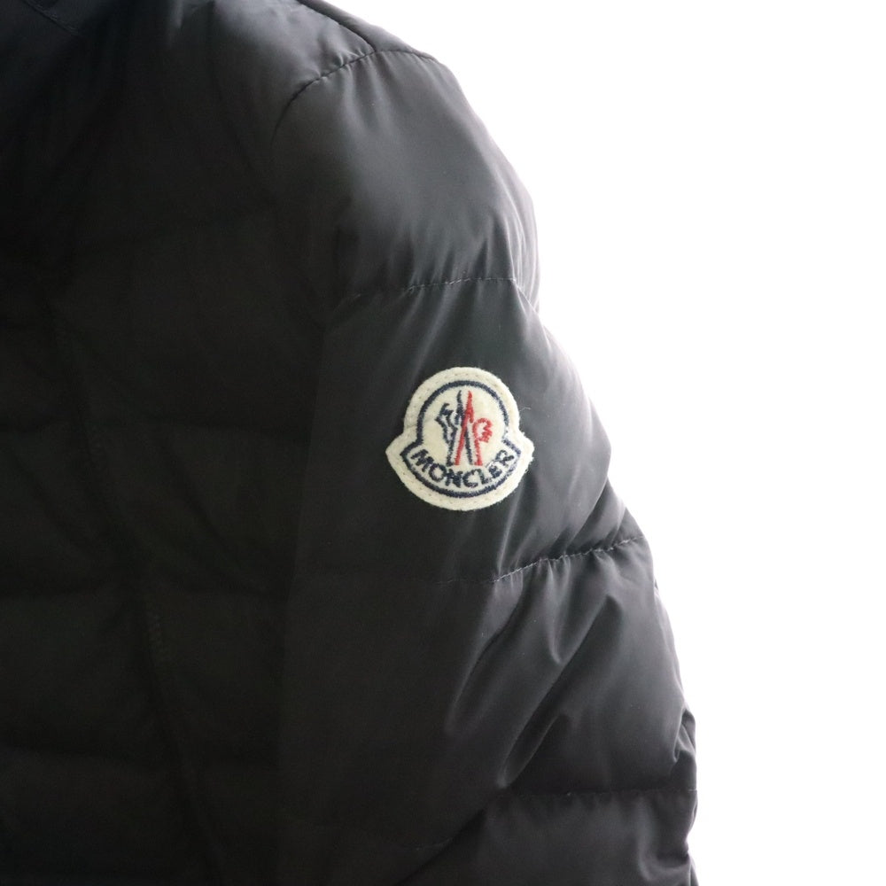MONCLER(モンクレール) 15AW FLAMMETTE フラメッテ ワッペンロゴ ジップアップ ダウン ロング ジャケット コート ブラック レディース A20934993105 54155