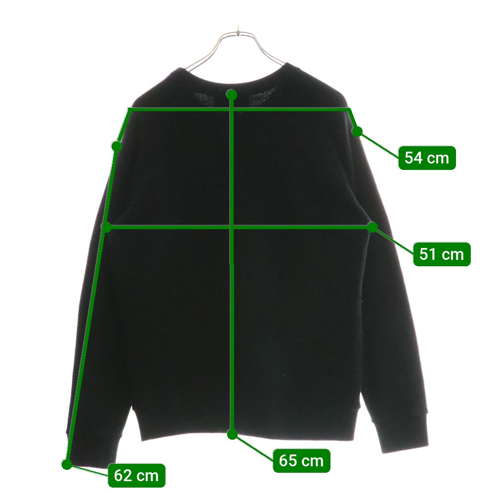 GUCCI(グッチ) インターロッキングG シェリーライン ロゴ刺繍 クルーネック プルオーバー スウェットトレーナー ブラック 469250