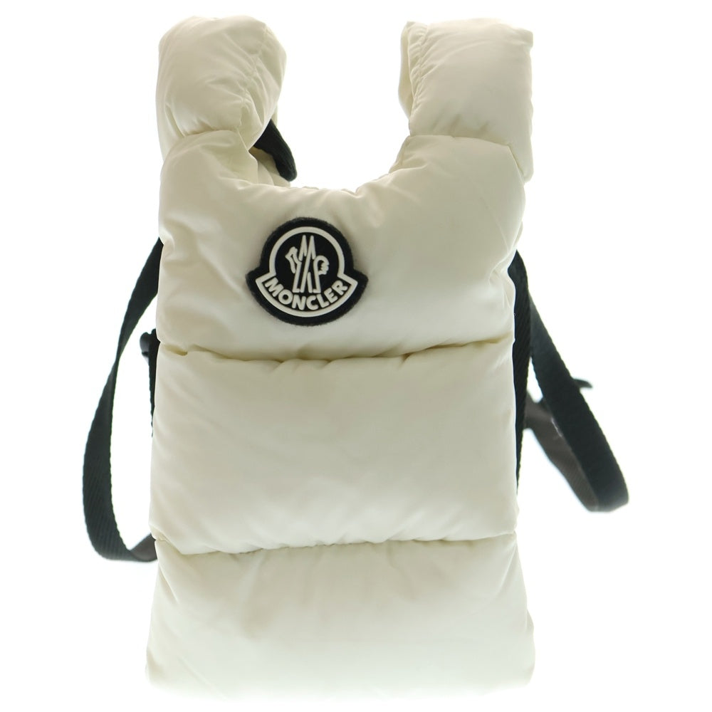 MONCLER(モンクレール) 21AW LEGERE レジェール ワッペンロゴ ダウン ショルダーバッグ ポーチ ホワイト G209B6B50000 68950