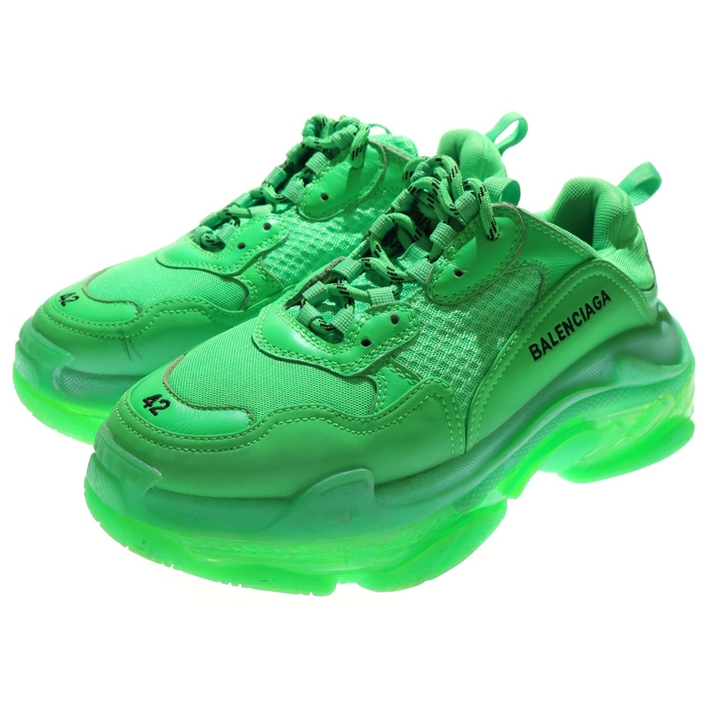BALENCIAGA(バレンシアガ) Triple S トリプルエス クリアソール ダッド レースアップ ローカットシューズ スニーカー グリーン 541624