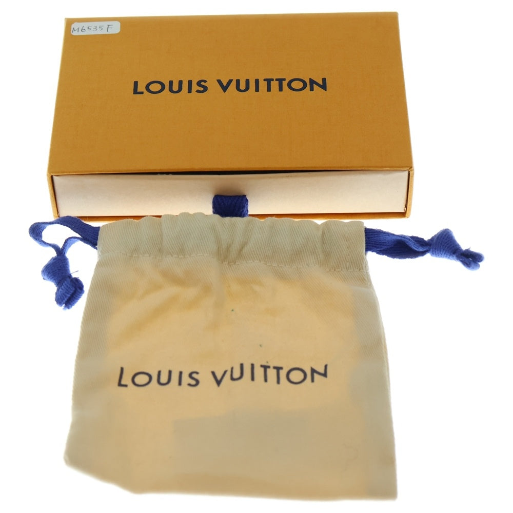 LOUIS VUITTON(ルイヴィトン) モノグラムフラワー レザー ブレスレット バングル ゴールド金具 レッド レディース M6535