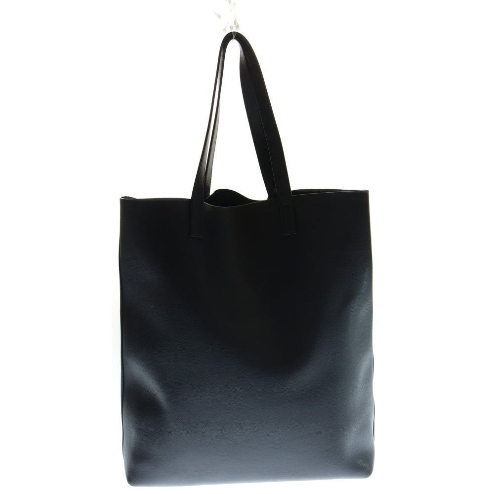 SAINT LAURENT PARIS(サンローランパリ) サックショッピング トートバッグ ハンドバッグ シルバー金具 ネイビー レザー TCT467946