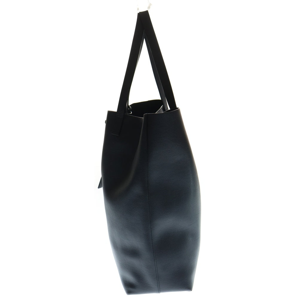 SAINT LAURENT PARIS(サンローランパリ) サックショッピング トートバッグ ハンドバッグ シルバー金具 ネイビー レザー TCT467946