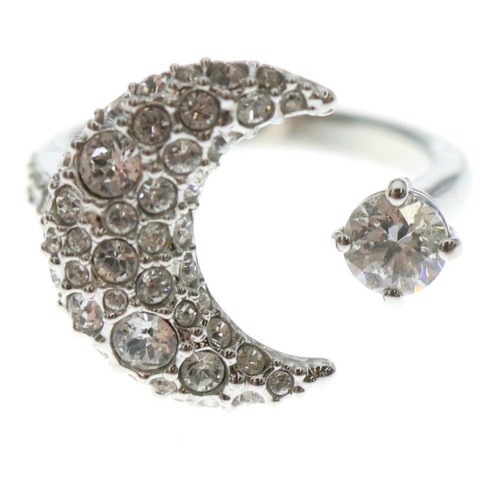 SWAROVSKI(スワロフスキー) ムーン 月 モチーフ ストーン リング 指輪 シルバー