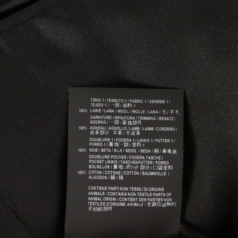 SAINT LAURENT PARIS(サンローランパリ) 18AW レザー ラペル ウエスタンポケット ウール 1B テーラードジャケット ブラック 559562