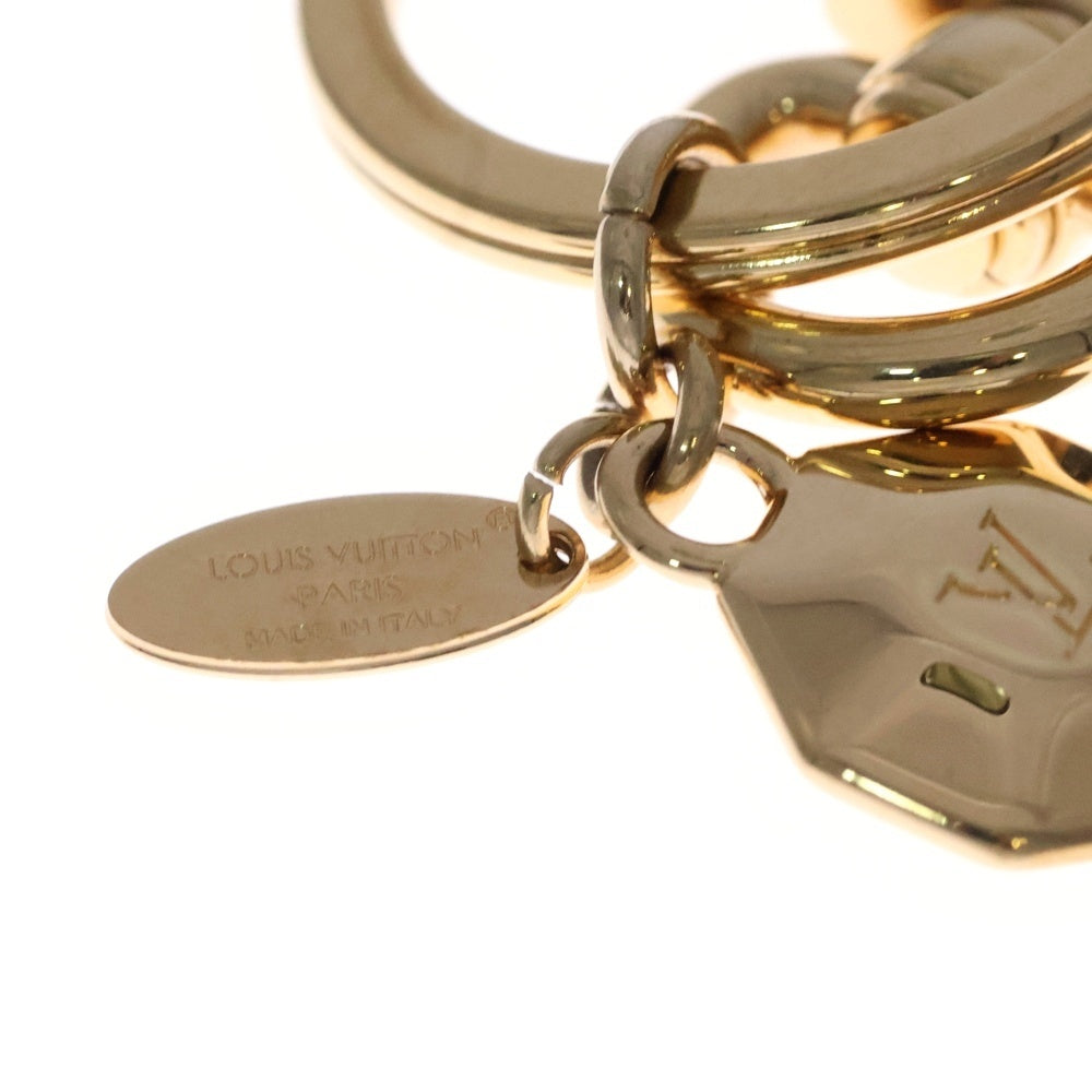 LOUIS VUITTON(ルイヴィトン) ポルトクレ LVファセット バッグチャーム キーホルダー キーリング ゴールド M65216