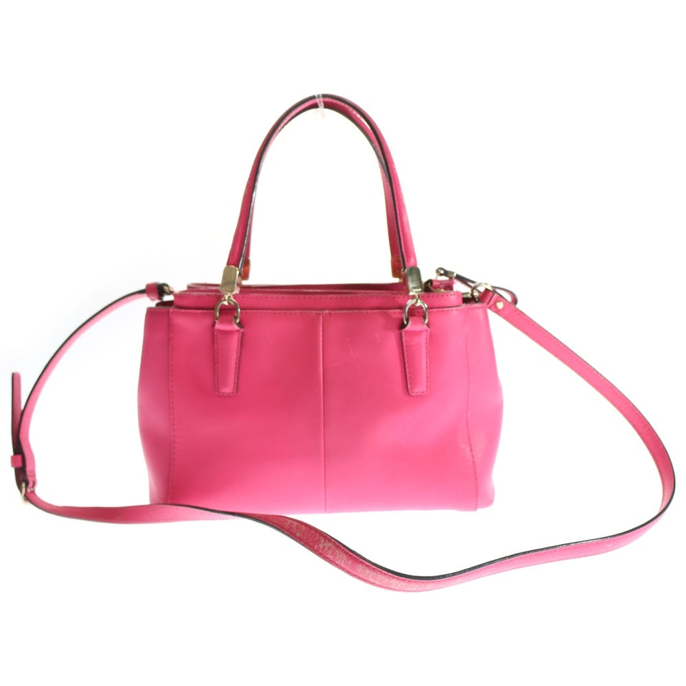 COACH(コーチ) 2WAYハンドバッグ ショルダーバッグ ゴールド金具 ピンク レザー 30402