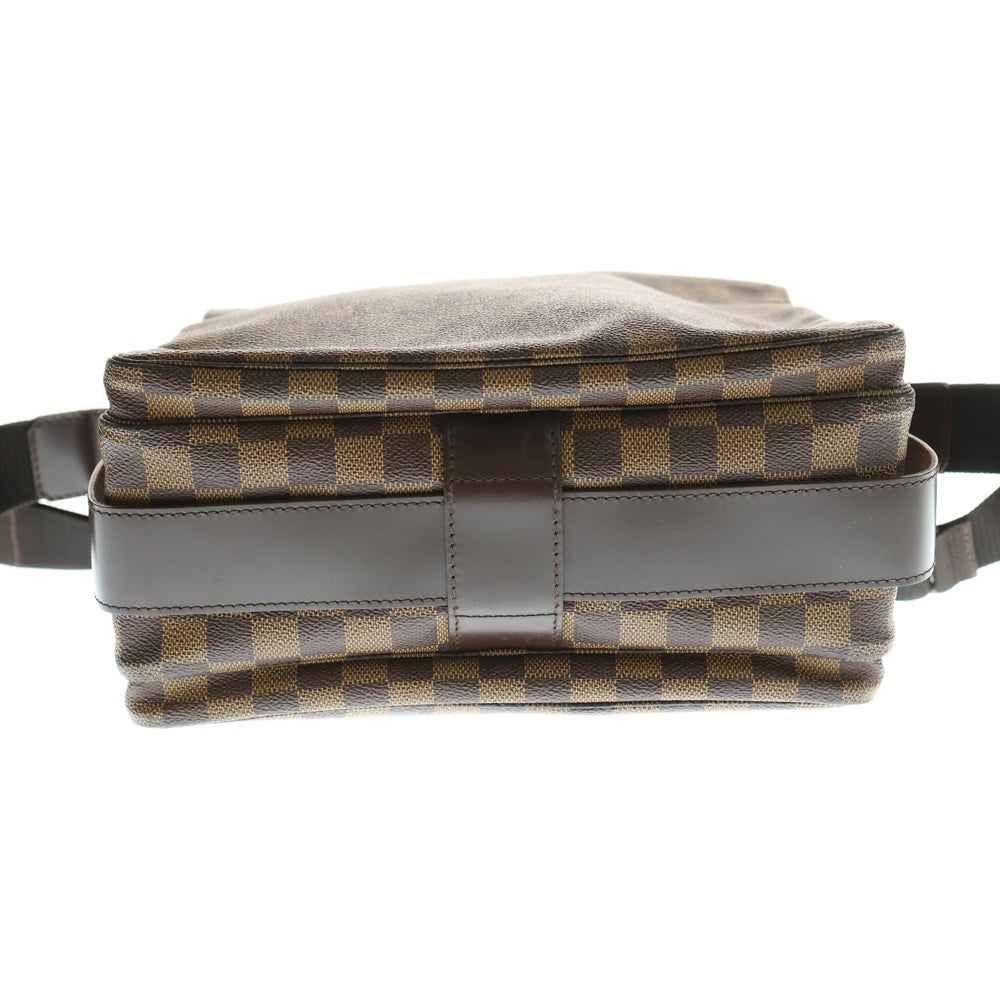 LOUIS VUITTON(ルイヴィトン) ダミエ ナヴィグリオ ショルダーバッグ ブラウン ゴールド金具 レザー×PVC N45255