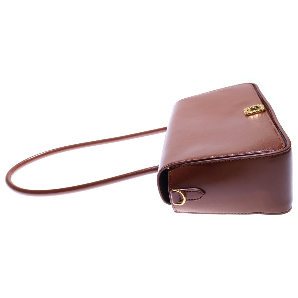 CHARLES&KEITH(チャールズ＆キース) 2WAYハンドバッグ ショルダーバッグ チェーンバッグ ブラウン ゴールド金具 レザー