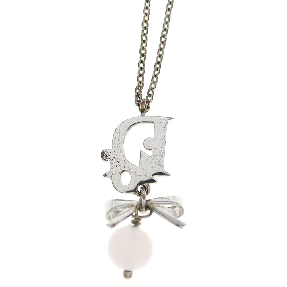 DIOR(ディオール) チャーム リボン ネックレス ペンダント ピンク