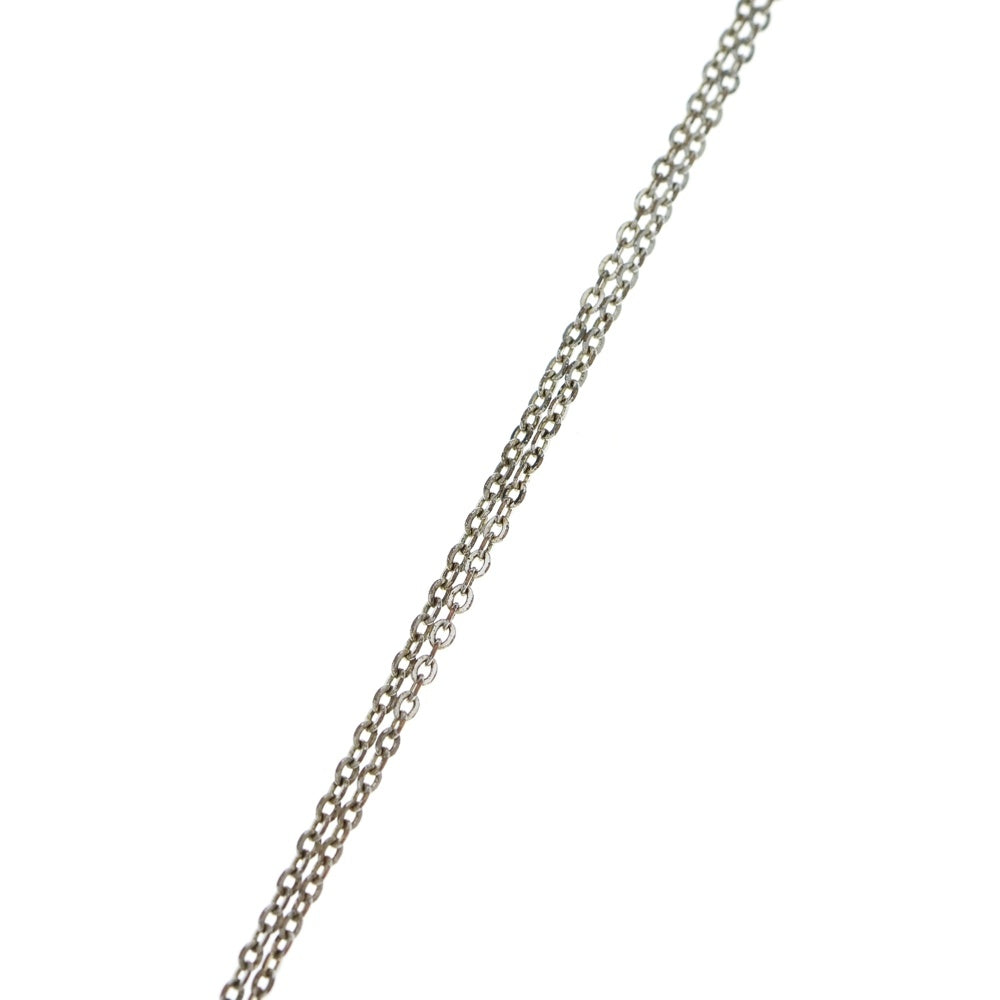 DIOR(ディオール) チャーム リボン ネックレス ペンダント ピンク チェーン シルバー レディース