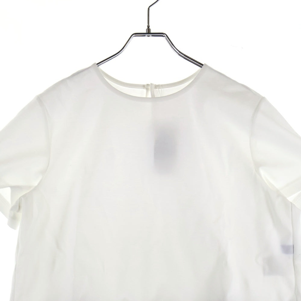 BLUE LABEL CRESTBRIDGE(ブルーレーベルクレストブリッジ) コンパクトクリアーポンチレイヤードライクトップス ホワイト/レッド 半袖 40 レディース