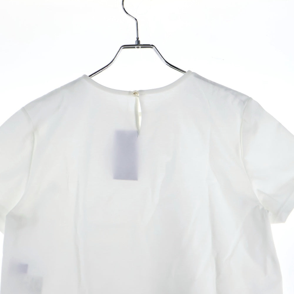 BLUE LABEL CRESTBRIDGE(ブルーレーベルクレストブリッジ) コンパクトクリアーポンチレイヤードライクトップス ホワイト/レッド 半袖 40 レディース