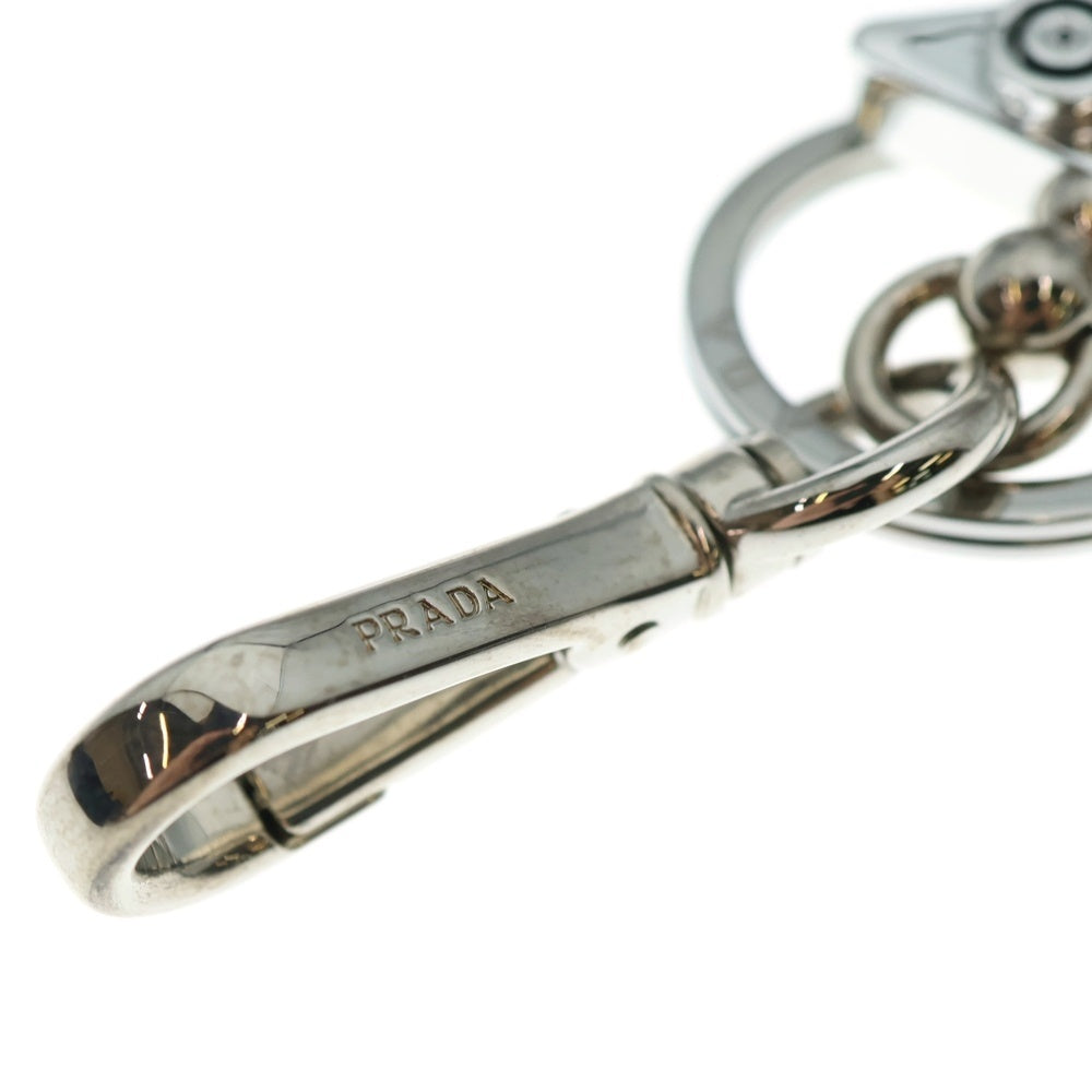 PRADA(プラダ) ロボット キーリング キーホルダー バッグチャーム ブラック×シルバー 2TR102