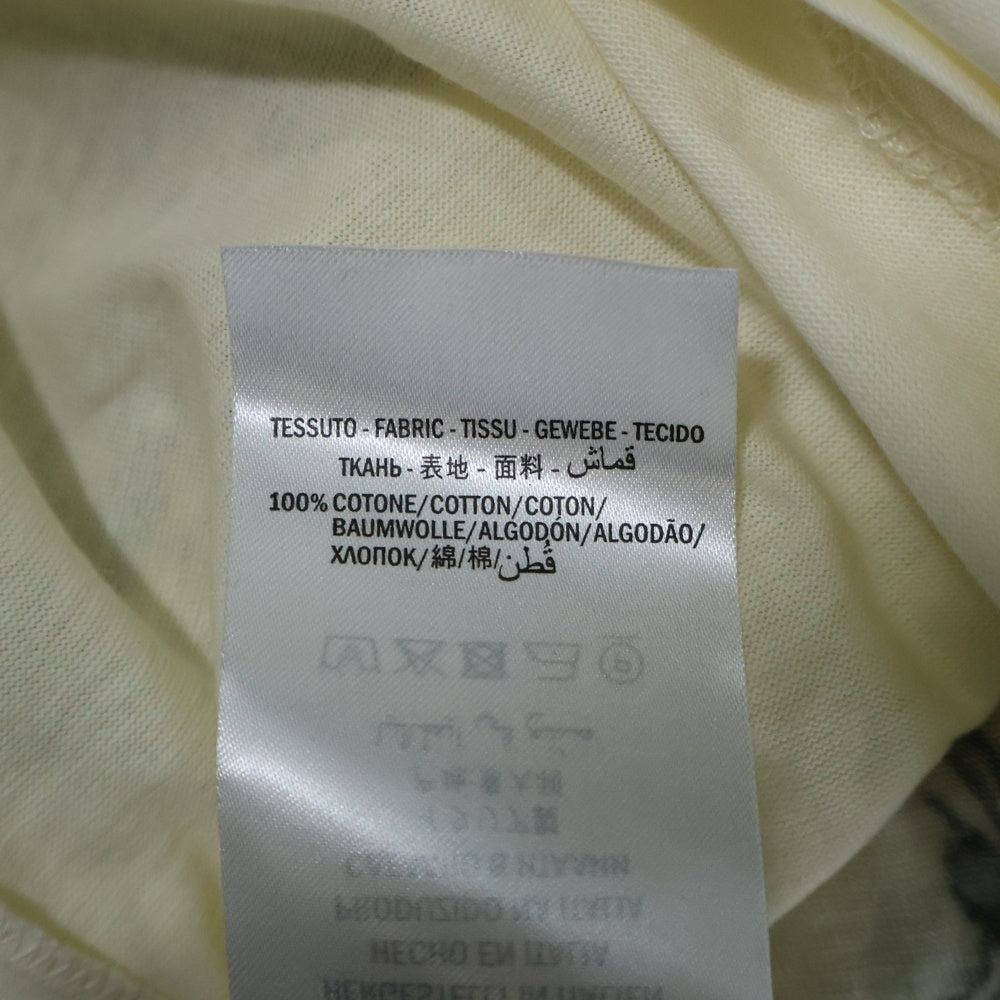 GUCCI(グッチ) ヴィンテージロゴ スネーク フラワー プリント クルーネック 半袖Tシャツ カットソー イエロー 492347