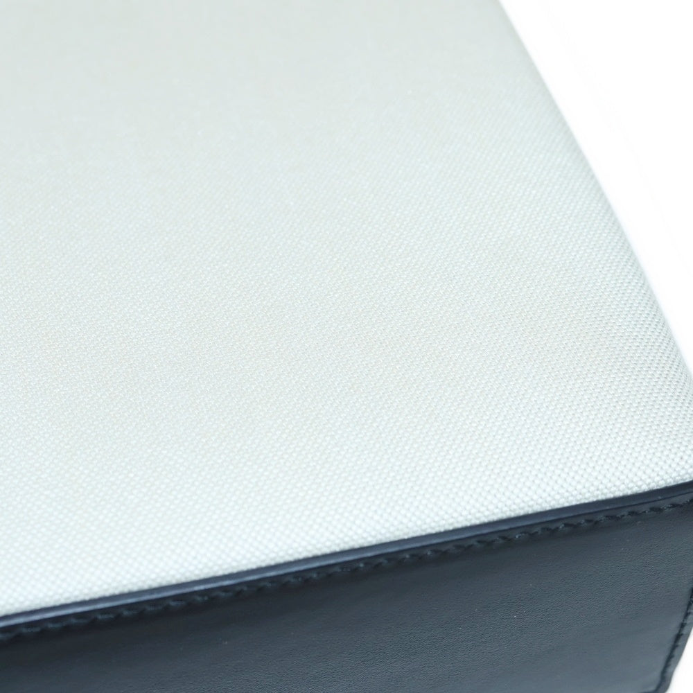 BALENCIAGA(バレンシアガ) デューティフリー フォンホルダー 2WAYバッグ ミニトートバッグ ハンドバッグ ショルダーバッグ ブラック×アイボリー キャンバス×レザー シルバー金具 761303