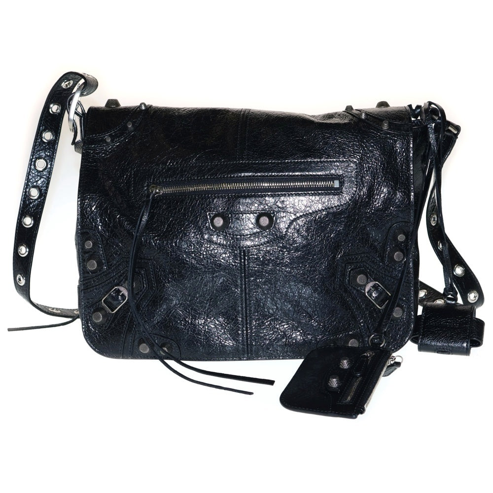 BALENCIAGA(バレンシアガ) ルカゴール ショルダーバッグ ブラック シルバー金具 レザー 719093