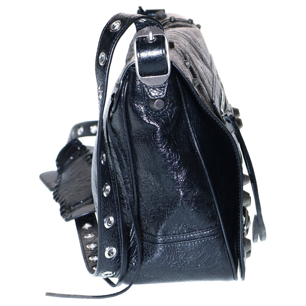 BALENCIAGA(バレンシアガ) ルカゴール ショルダーバッグ ブラック シルバー金具 レザー 719093