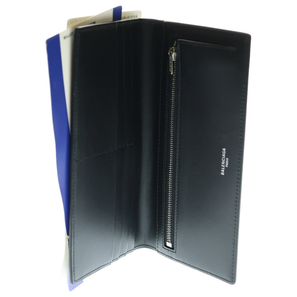 BALENCIAGA(バレンシアガ) PASS LO WA 2 TIC パスポート 二つ折り財布 長財布 カードケース ロングウォレット レザー ワインレッド×ブルー×ホワイト 787777