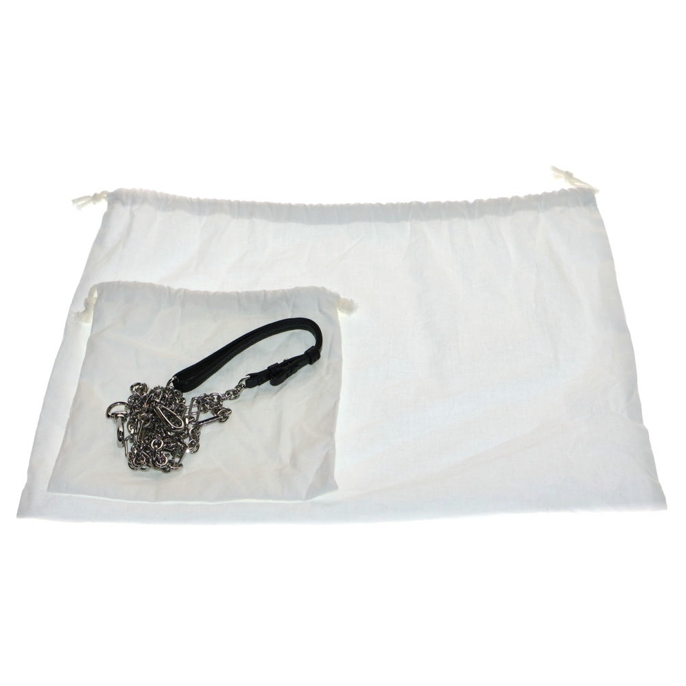 Maison Margiela 11(メゾンマルジェラ11) 5AC 2WAYバッグ ハンドバッグ チェーンショルダーバッグ ブラック レザー シルバー金具 S56WG0081