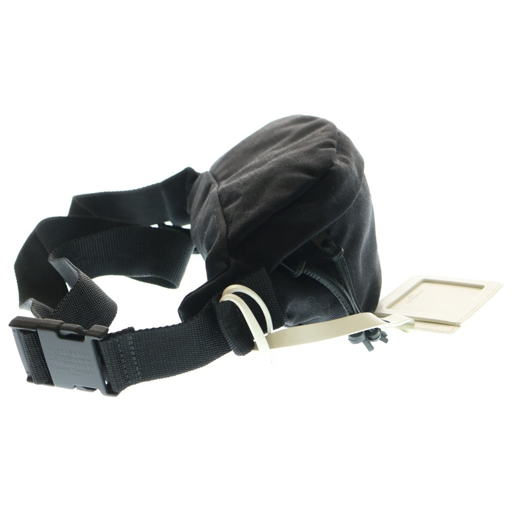 Maison Margiela 11(メゾンマルジェラ11) キャンバス バムバッグ 4ステッチ ボディー ショルダーバッグ ブラック S55WB0010