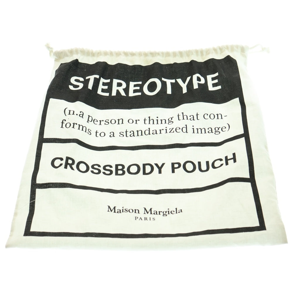 Maison Margiela 11(メゾンマルジェラ11) キャンバス バムバッグ 4ステッチ ボディー ショルダーバッグ ブラック S55WB0010