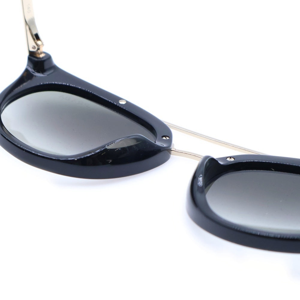 PRADA(プラダ) ダブルブリッジサングラス ブラックフレーム ゴールド金具 グリーンレンズ グラデーション PR23S-F