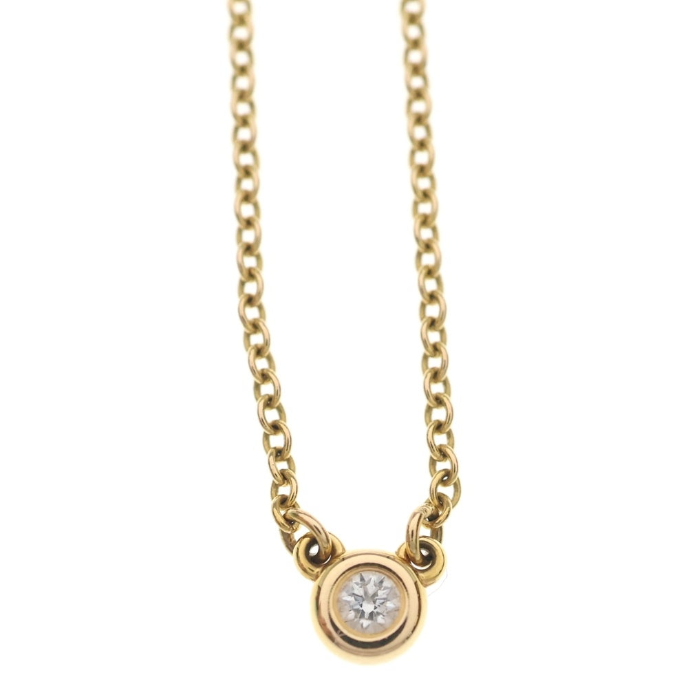 TIFFANY & Co.(ティファニー) バイザヤード 1Pダイヤモンド ネックレス イエローゴールド 直径約3.6mm レディース