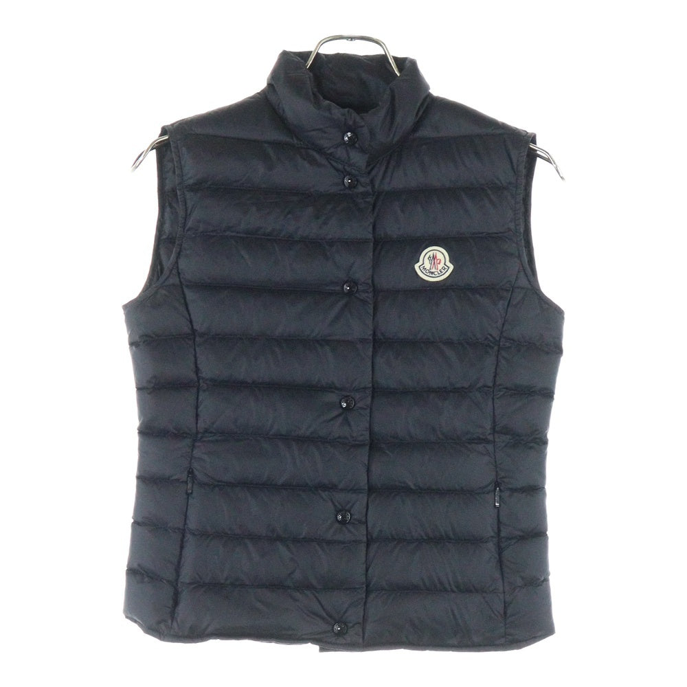 MONCLER(モンクレール) 19SS LIANE リアーネ ワッペンロゴ スナップボタン ライト ダウン ベスト ジレ ブラック E10934830399 53048