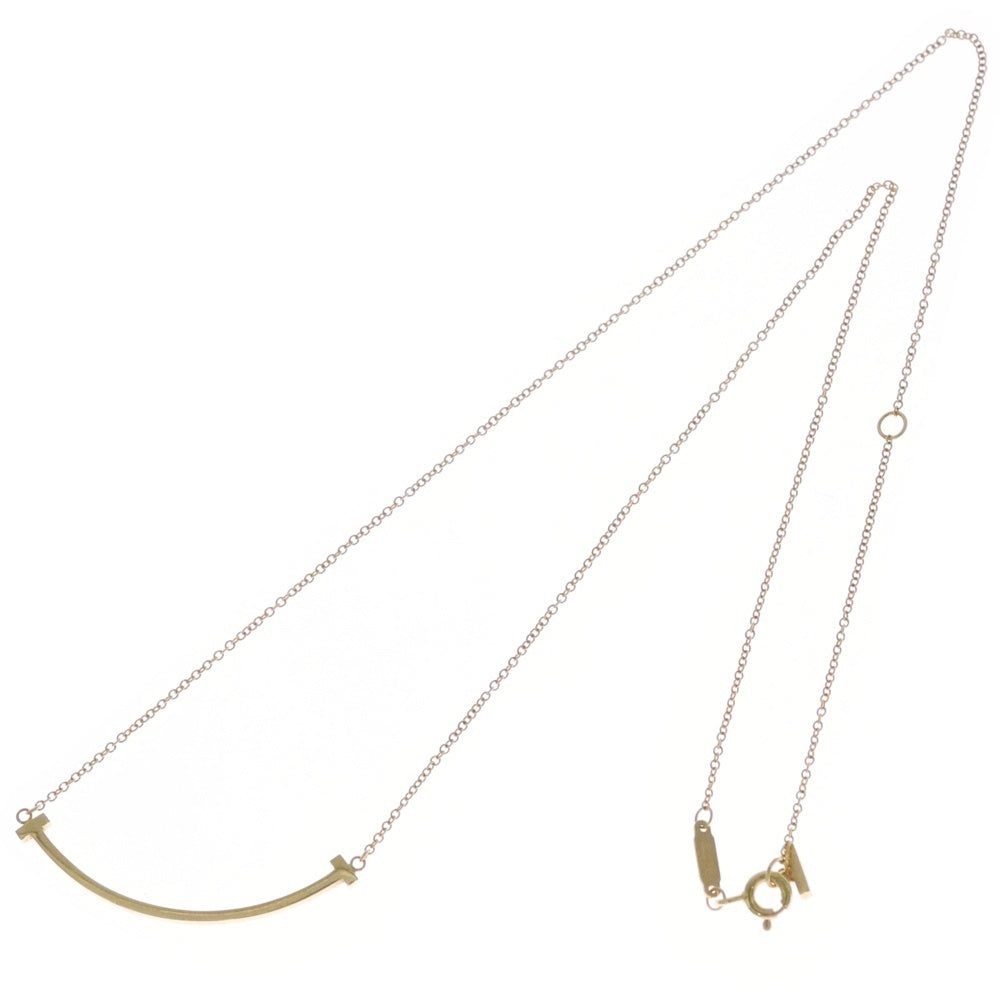 TIFFANY & Co.(ティファニー) Tスマイル スモール チェーンペンダントネックレス Au750YG イエローゴールド レディース