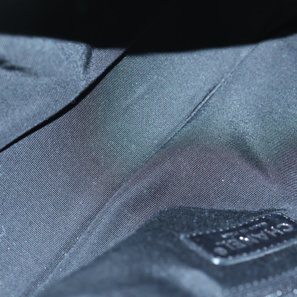 CHANEL(シャネル) カメリア チェーン ショルダーバッグ ブラック グレー キャンバス×レザー シルバー金具