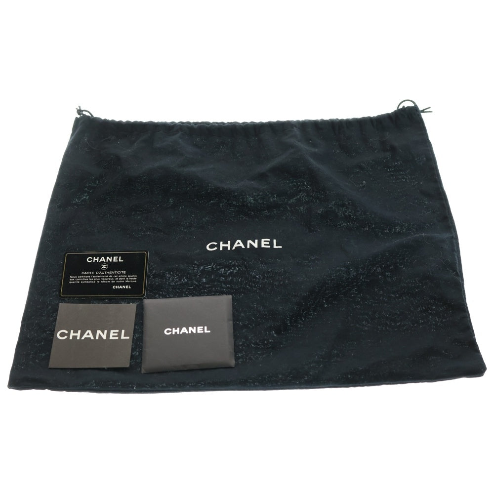 CHANEL(シャネル) カメリア チェーン ショルダーバッグ ブラック グレー キャンバス×レザー シルバー金具