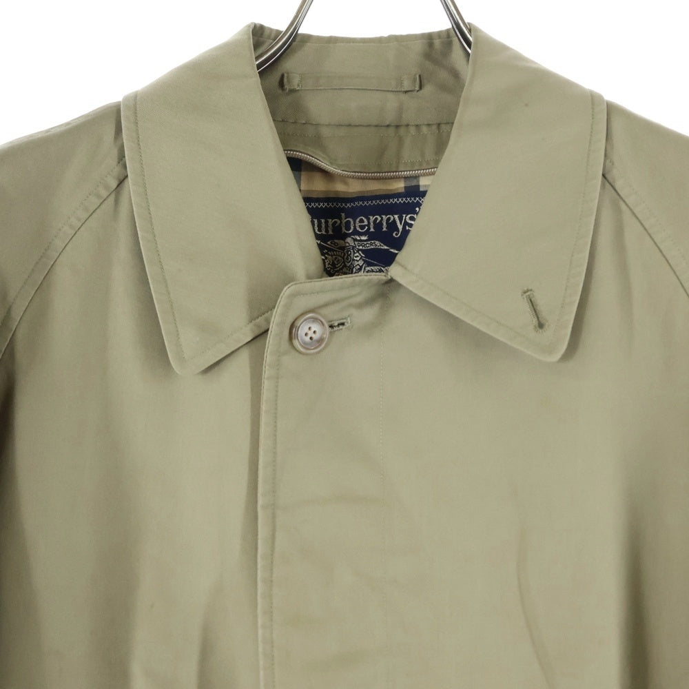 BURBERRYS(バーバリーズ) 裏地ノバチェック総柄 コットン ラグランスリーブ ステンカラーコート ベージュ