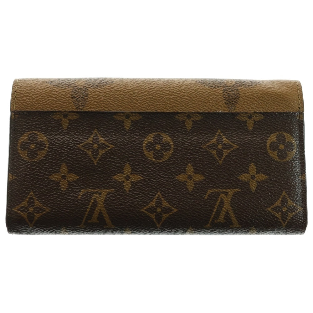 LOUIS VUITTON(ルイヴィトン) モノグラムジャイアント リバース ポルトフォイユサラ ロングウォレット 長財布 カードケース ブラウン PVC M80726 ゴールド金具