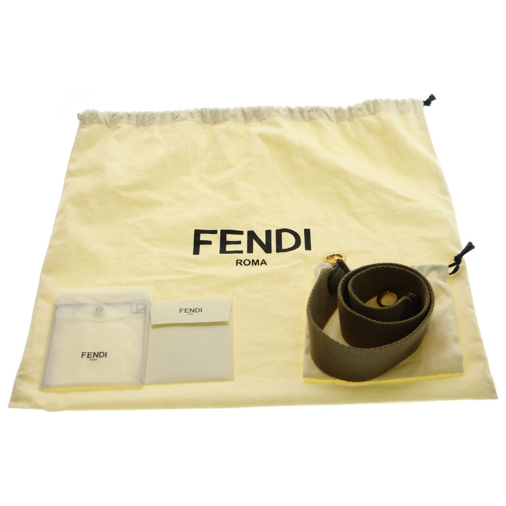 FENDI(フェンディ) PEEKABOO X-Lite ピーカブー エックスライト ミディアム レザー 2WAY ハンド ショルダーバッグ ゴールド金具 ブラウン 8BN310