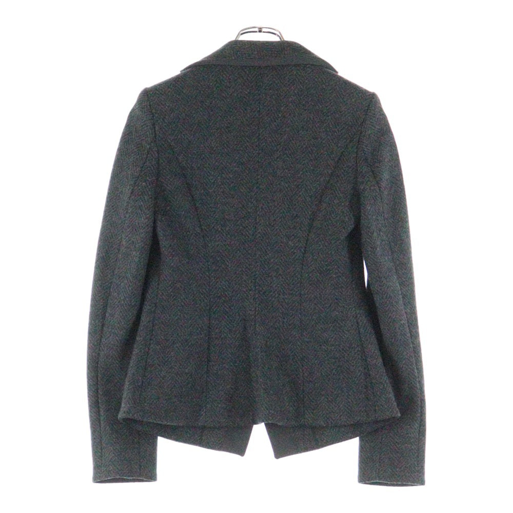 ARMANI(アルマーニ) セットアップスーツ ヘリンボーン ウール ダブルブレスト テーラードジャケット タイト ミディアムスカート グレー レディース PMG26J PMRGJ