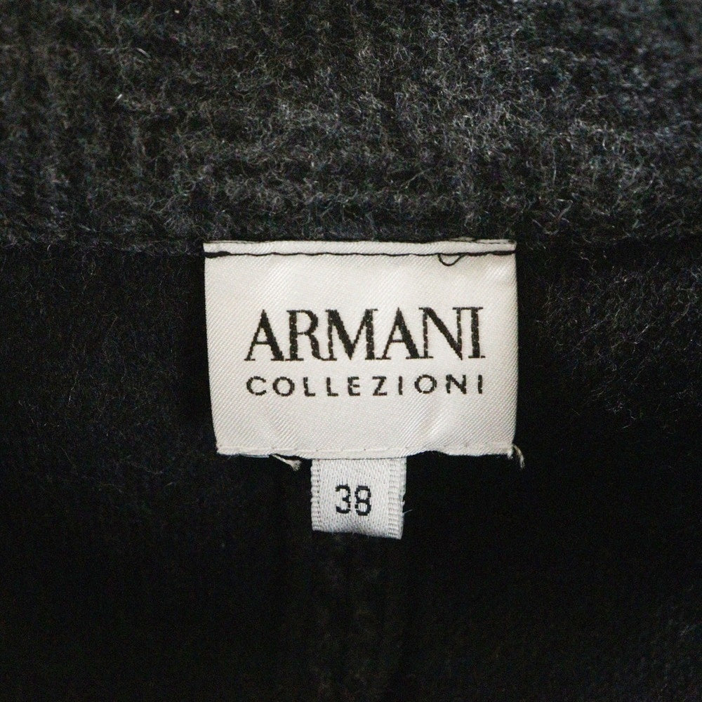 ARMANI(アルマーニ) セットアップスーツ ヘリンボーン ウール ダブルブレスト テーラードジャケット タイト ミディアムスカート グレー レディース PMG26J PMRGJ