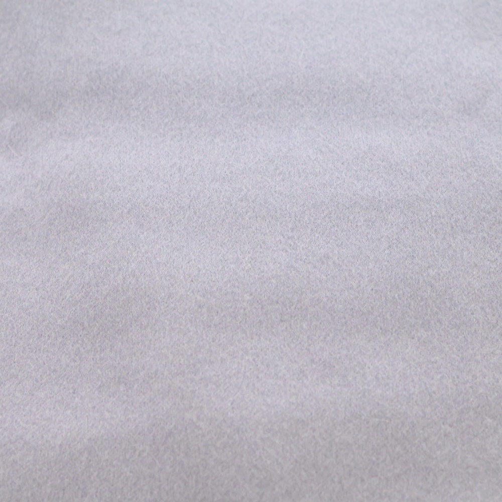 HERMES(エルメス) パンチングHロゴ フリンジ付カシミヤマフラー ブルー