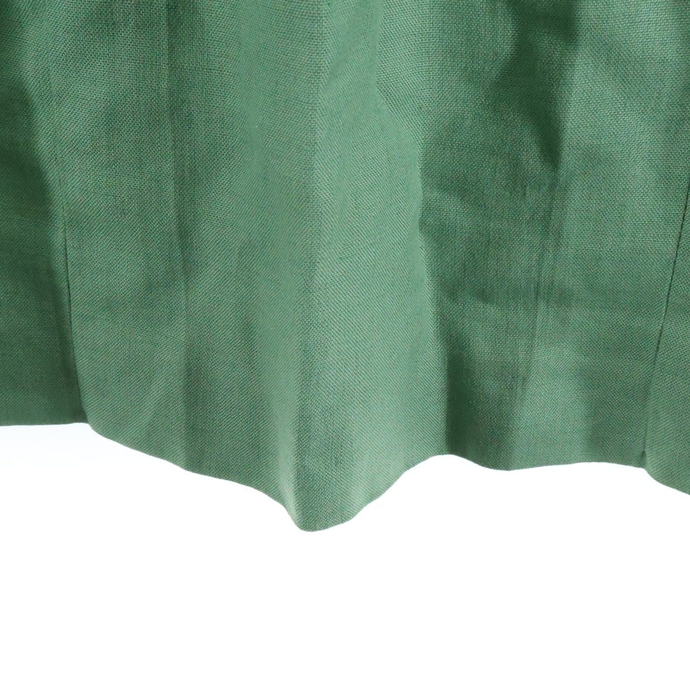 GUCCI(グッチ) GGマーモント ロゴ チェーン レーヨン リネン ロング フレア プリーツ スカート ライトグリーン レディース 652132