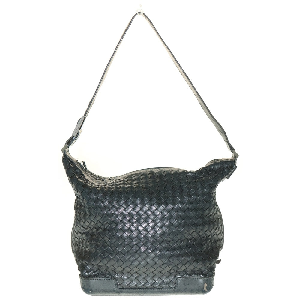BOTTEGA VENETA(ボッテガヴェネタ) イントレチャート ワンショルダーバッグ ハンドバッグ ブラック レザー