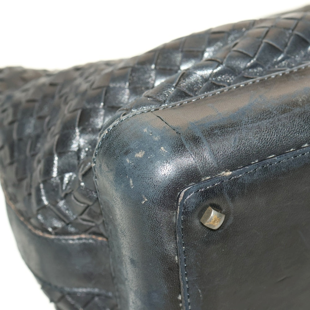 BOTTEGA VENETA(ボッテガヴェネタ) イントレチャート ワンショルダーバッグ ハンドバッグ ブラック レザー