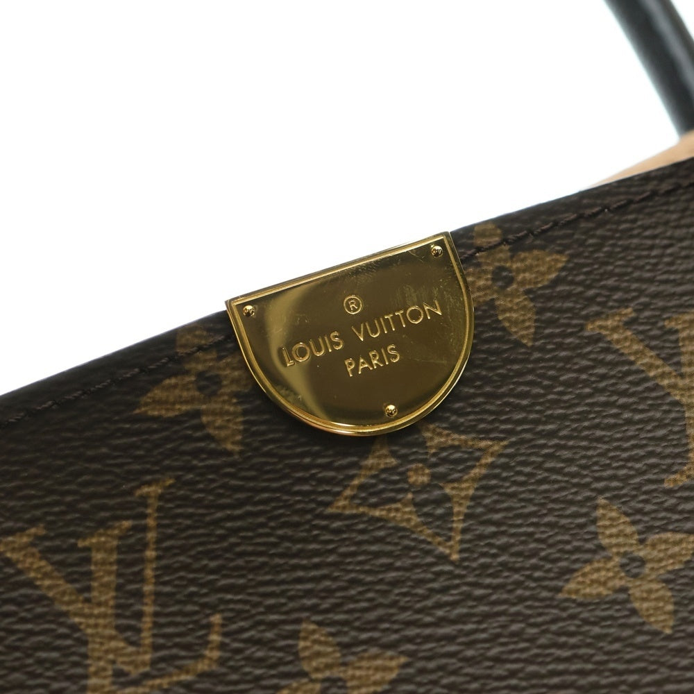 LOUIS VUITTON(ルイヴィトン) フランドリン モノグラム PVC レザー ハンド トートバッグ ゴールド金具 ブラウン/ブラック M41595