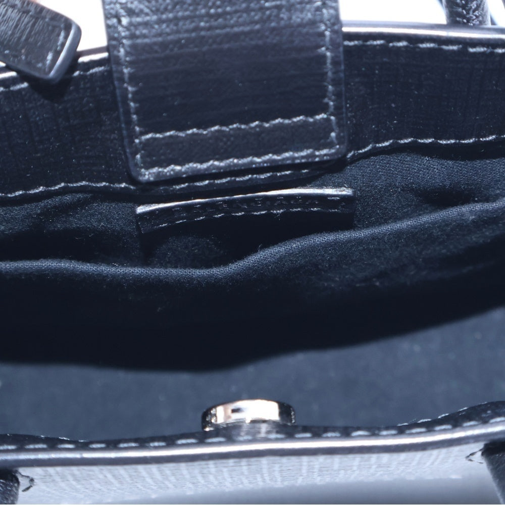 BALENCIAGA(バレンシアガ) ミニショッピングバッグ 2WAYバッグ トートバッグ ハンドバッグ ショルダーバッグ ブラック レザー 693805 シルバー金具