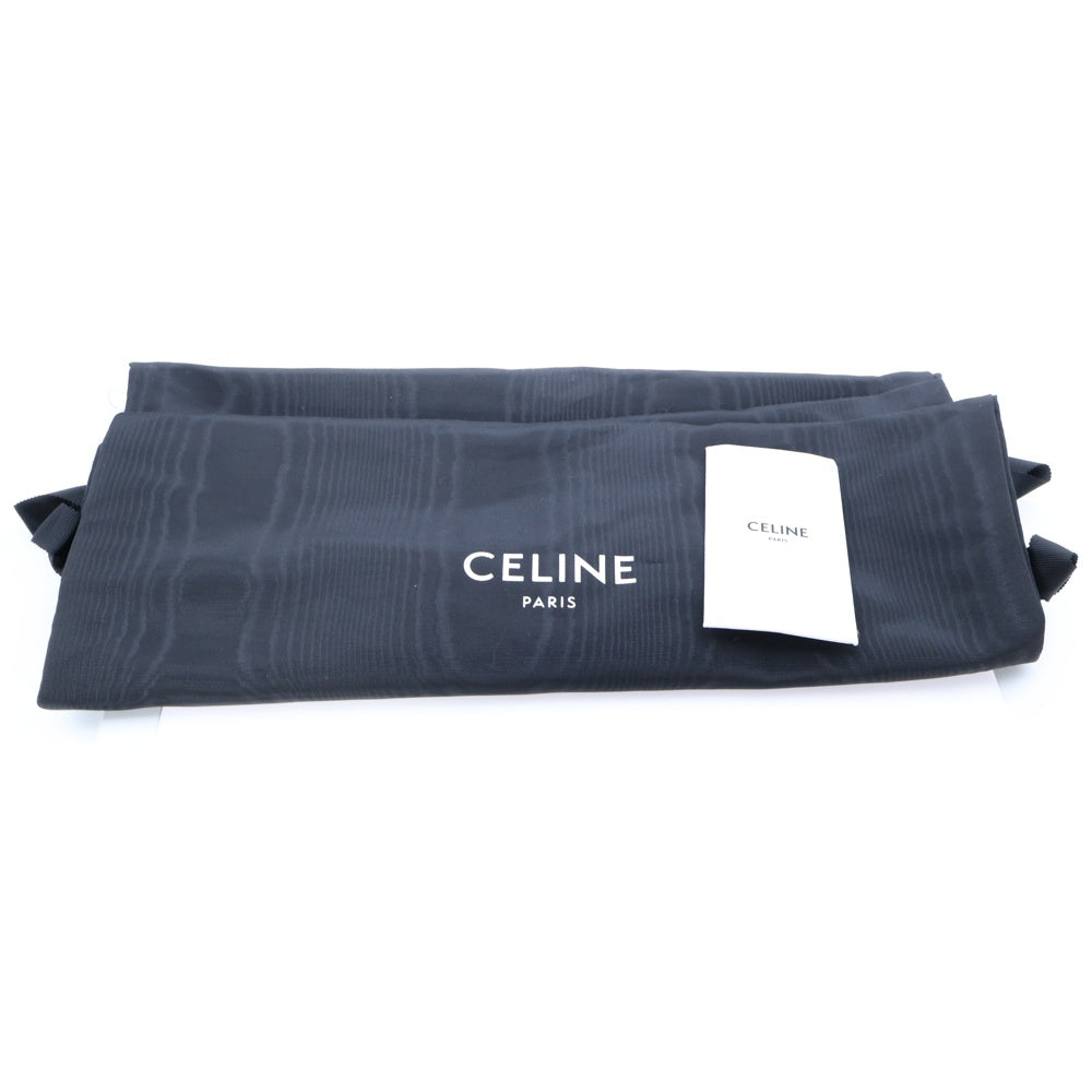 CELINE(セリーヌ) トリオンフロゴ バイカラー レザー バルキー バックジップ 厚底 ハイカット ショートブーツ ブラウン/ブラック レディース BE0292